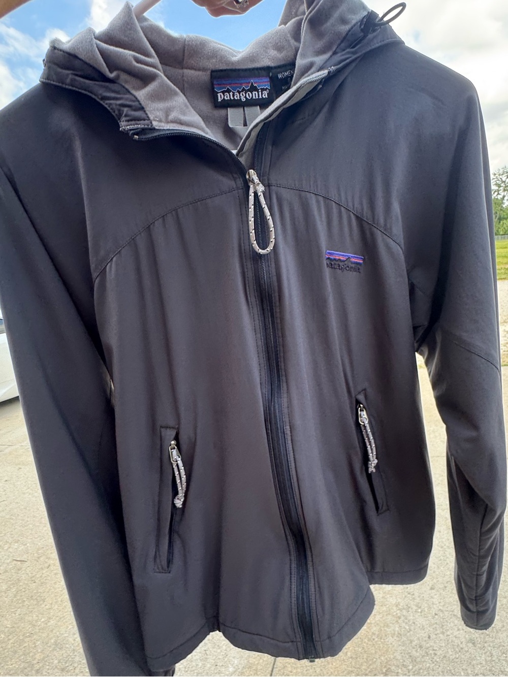 Patagonia charcoal gray Hooded Jacket